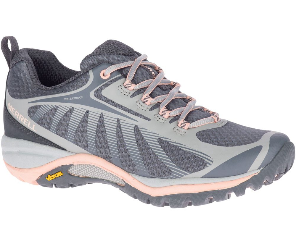 Merrell Hiking Shoes Grey - Siren Edge 3 Waterproof - Womens 03SXGMZFV